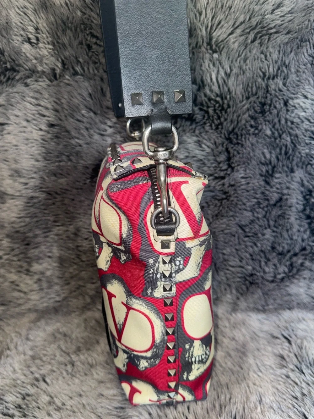Valentino Garavani Skull VLogo Rockstud Crossbody Messenger Bag